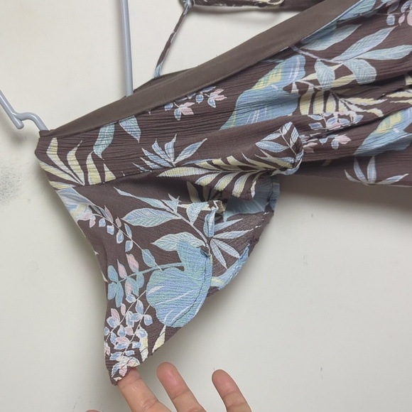 Maxi Gauze Walk-Through Boho Dress Romper Tropical Women's Size 1X - Picture 7 of 14